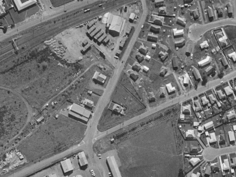Panther Place from the air, 1970-1974
