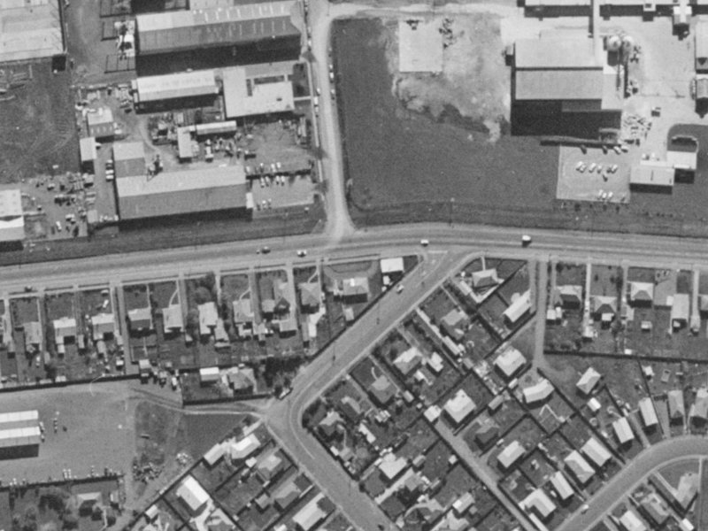 341 Main S Road from the air, 1970-1974