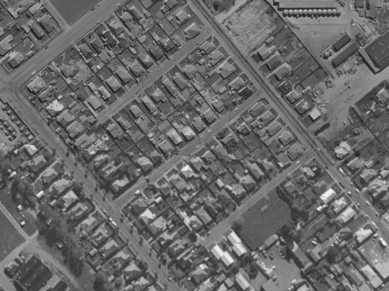 Chatham Street from the air, 1970-1974
