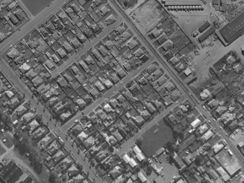 13 Chatham Street from the air, 1970-1974