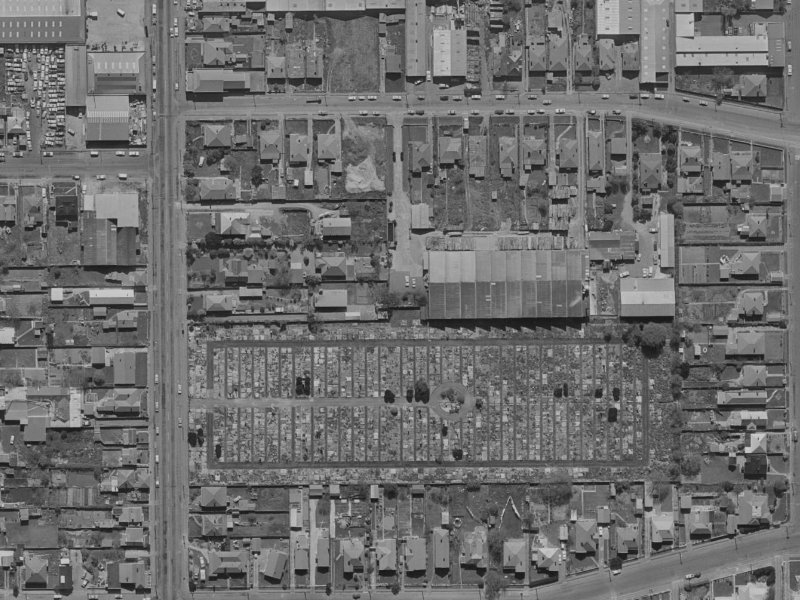 22 Disraeli Street from the air, 1970-1974