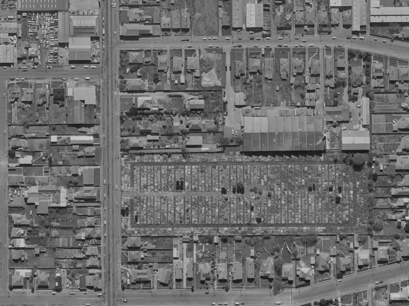 420A Selwyn Street from the air, 1970-1974