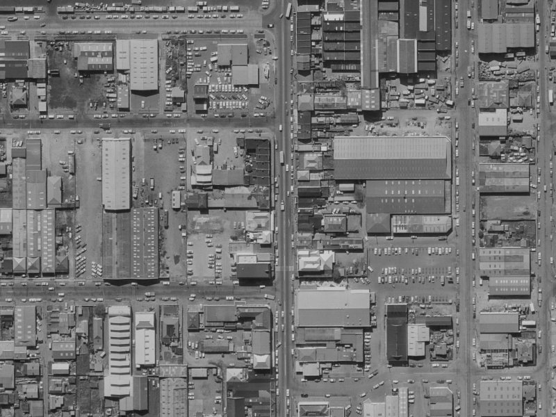 457 Colombo Street from the air, 1970-1974