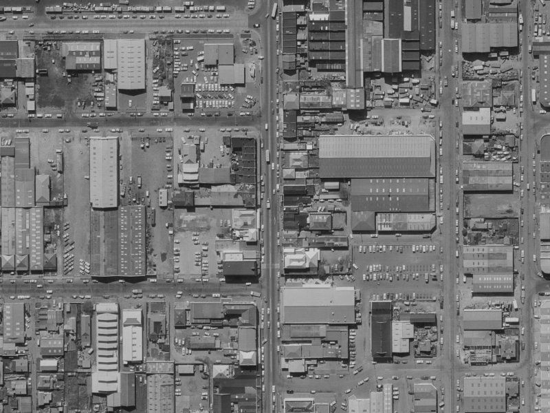 458 Colombo Street from the air, 1970-1974