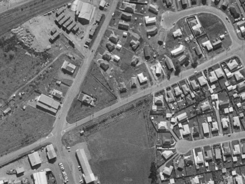 Foremans Road from the air, 1970-1974