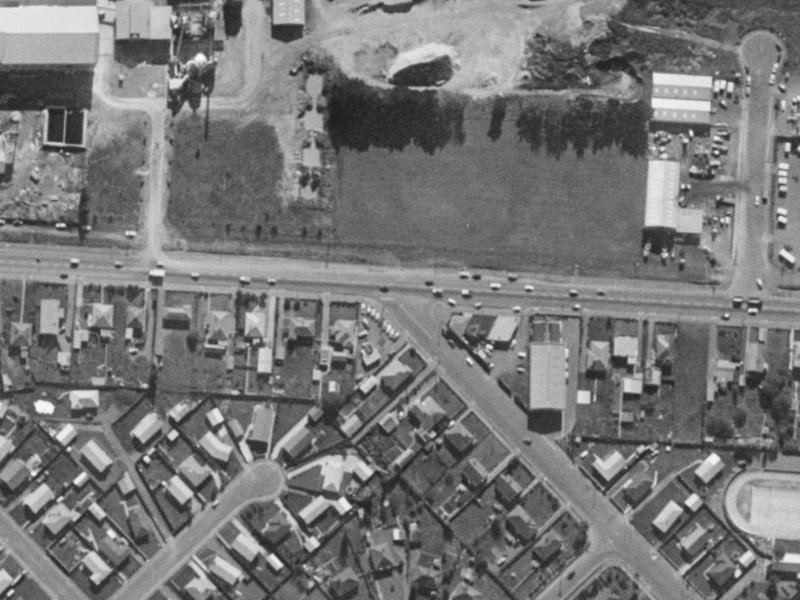 301 Main S Road from the air, 1970-1974
