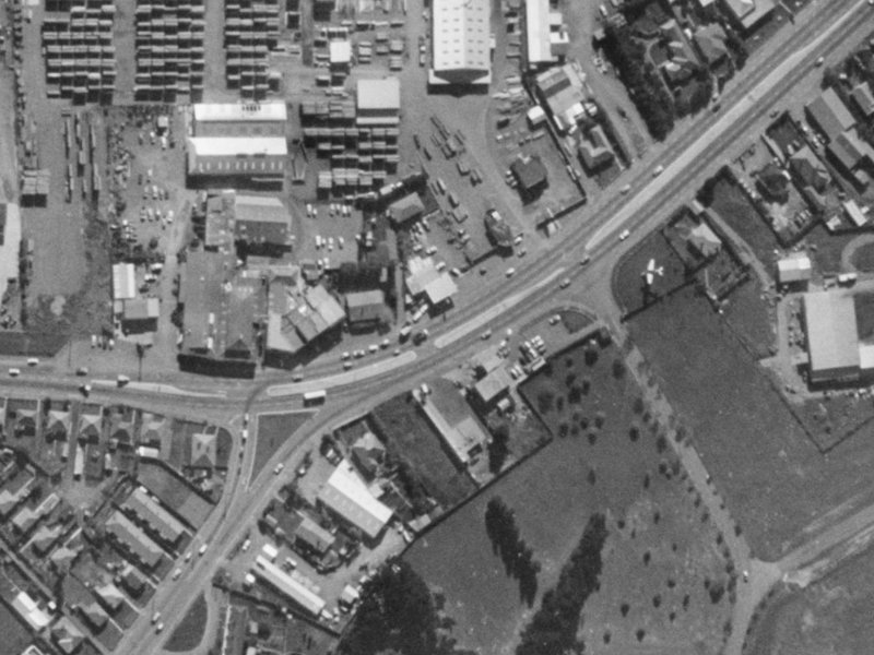 222 Main S Road from the air, 1970-1974
