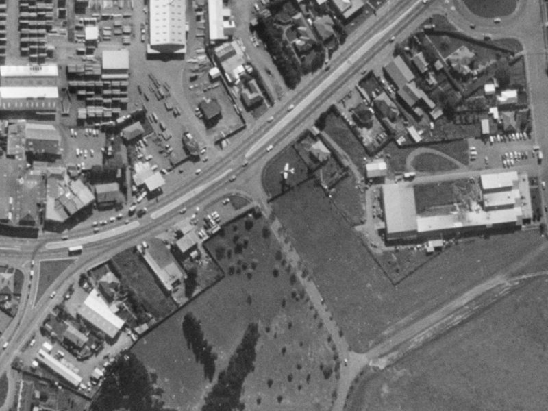 3 Harvard Avenue from the air, 1970-1974