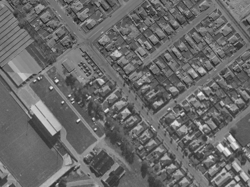 35-41 Whiteleigh Avenue from the air, 1970-1974