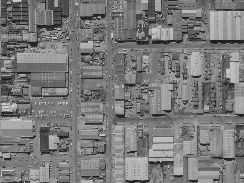 1 Penbury Street from the air, 1970-1974