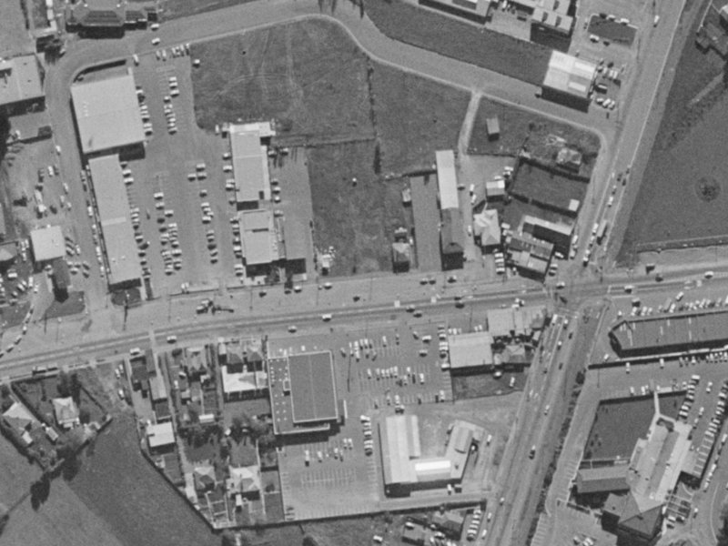 412 Main S Road from the air, 1970-1974