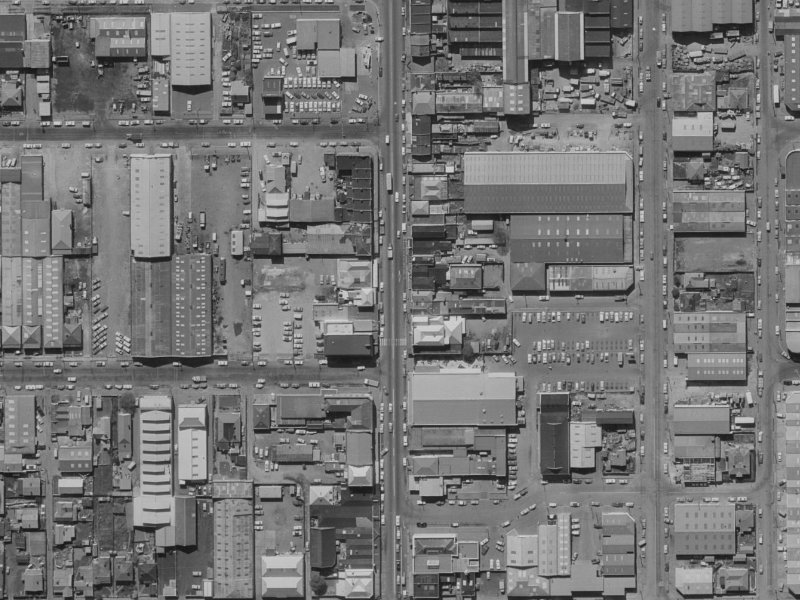 452 Colombo Street from the air, 1970-1974