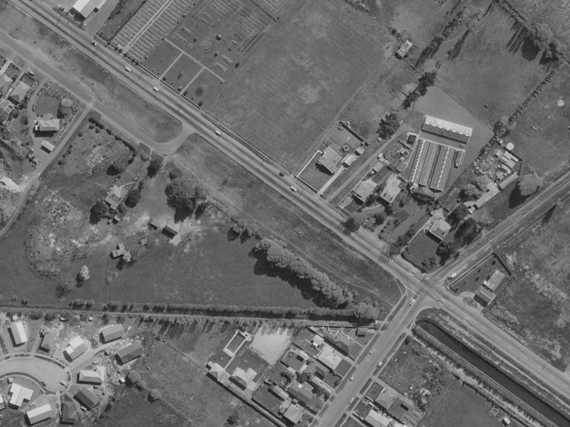 481–483 Linwood Avenue from the air, 1970-1974
