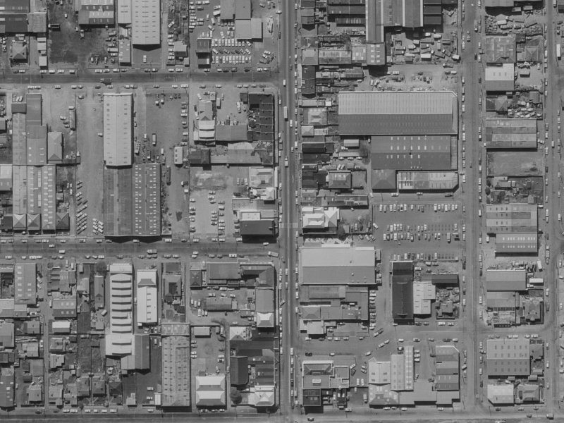 447 Colombo Street from the air, 1970-1974