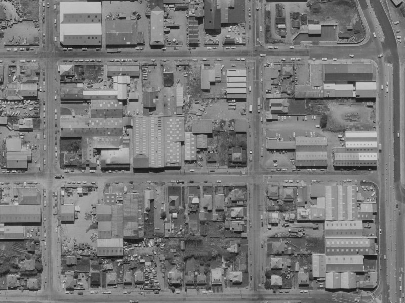 83 Kingsley Street from the air, 1970-1974