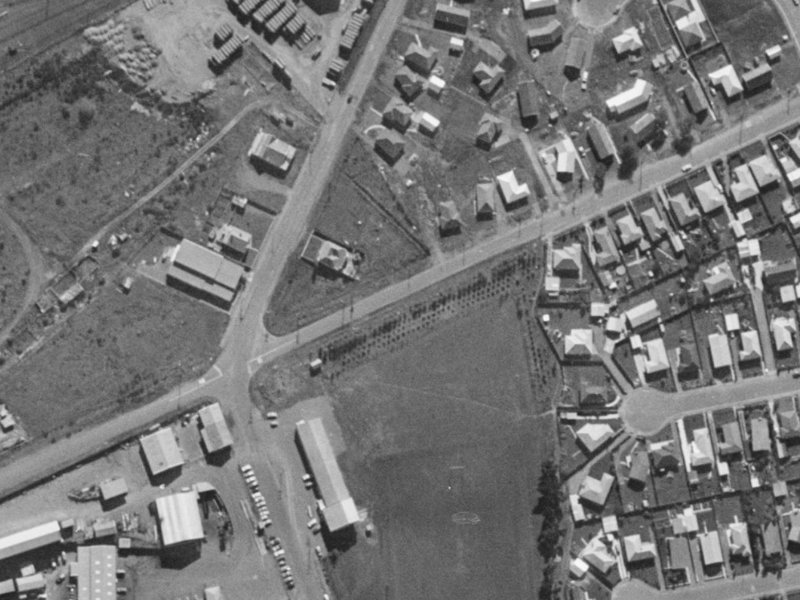 87 Foremans Road from the air, 1970-1974