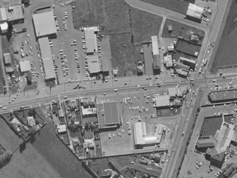 401-409 Main S Road from the air, 1970-1974