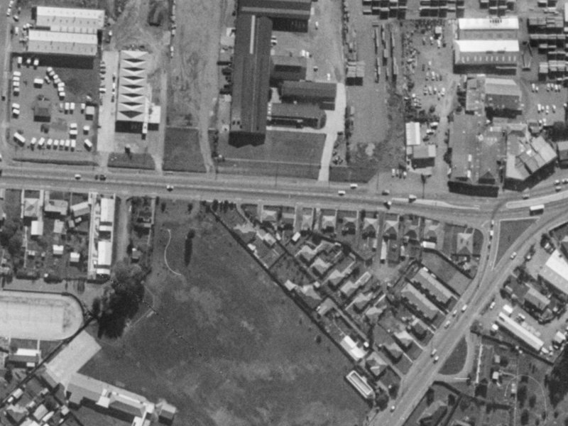 269 Main S Road from the air, 1970-1974