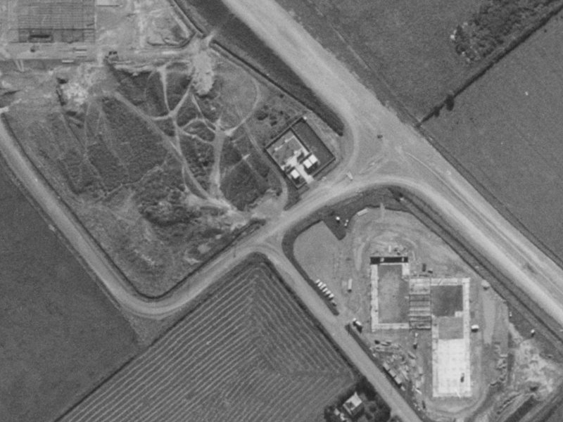 55 Parkhouse Road from the air, 1970-1974