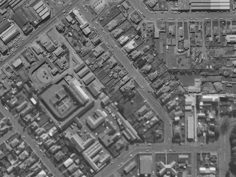 32 Dickens Street from the air, 1970-1974