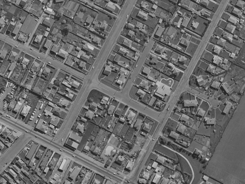 1 Okeover Street from the air, 1970-1974