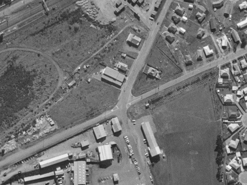 1 Panther Place from the air, 1970-1974