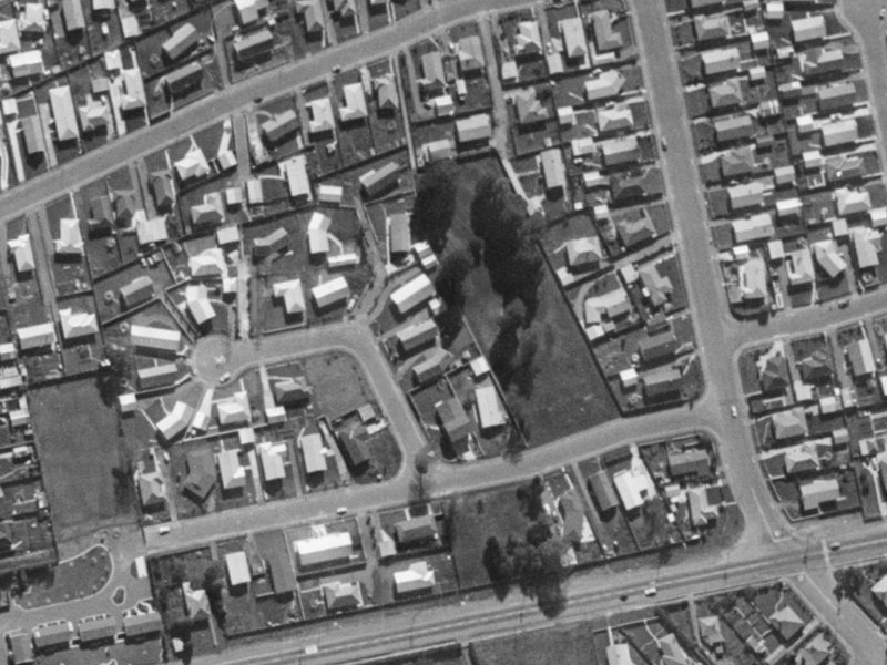 6 Springmead Place from the air, 1970-1974