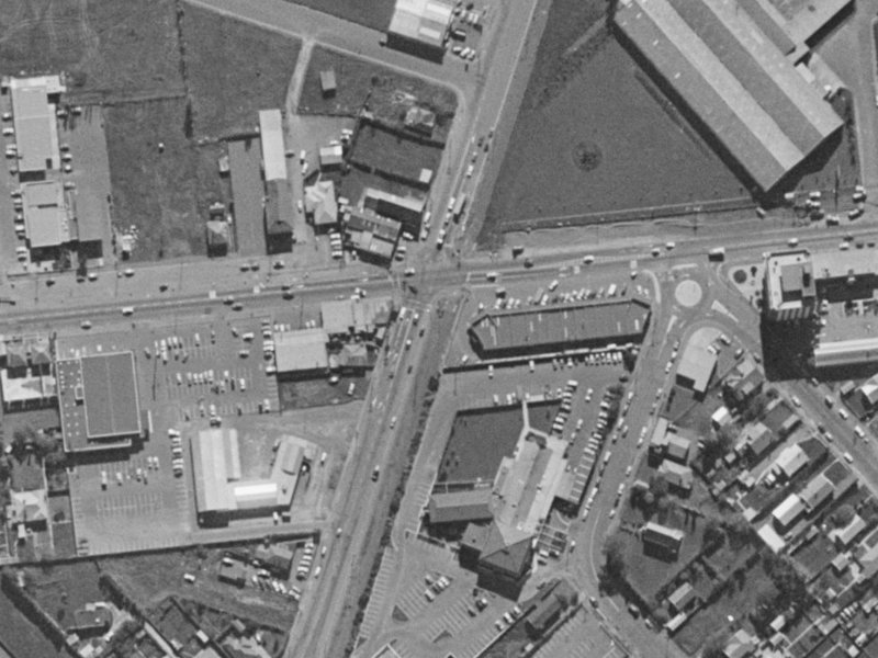 2-6 Shands Road from the air, 1970-1974