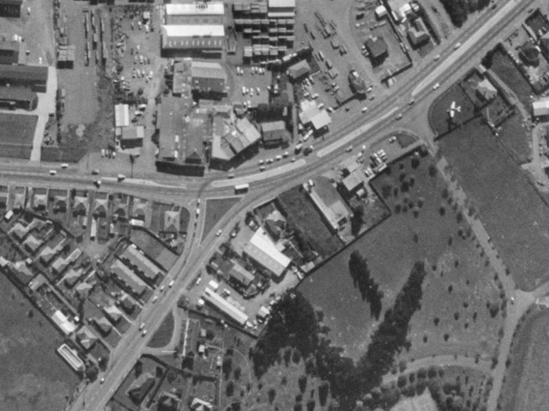 247 Main S Road from the air, 1970-1974