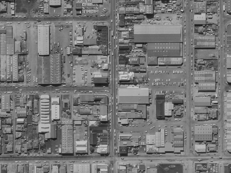 440 Colombo Street from the air, 1970-1974