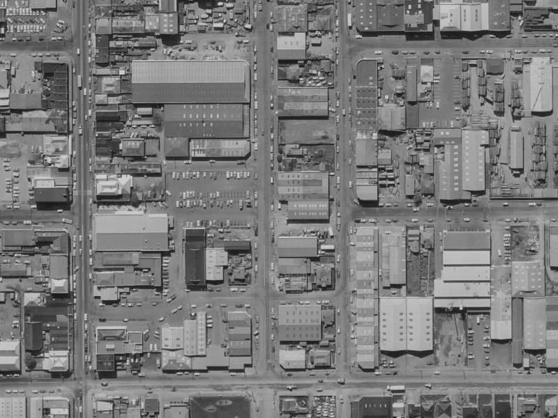 76 Buchan Street from the air, 1970-1974