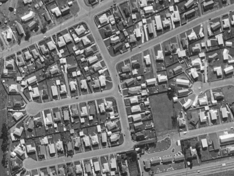 9 Montague Street from the air, 1970-1974