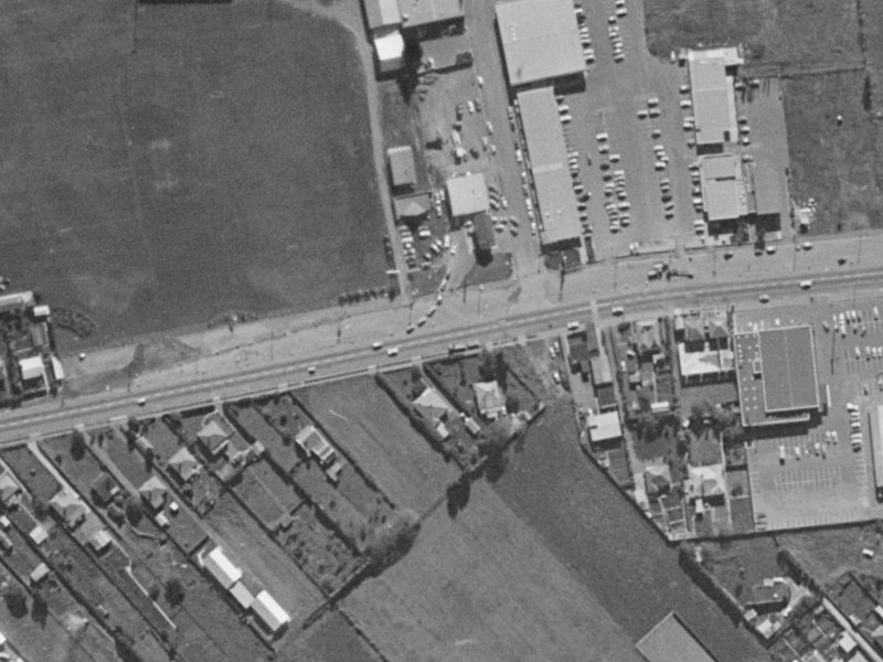 440-442 Main S Road from the air, 1970-1974