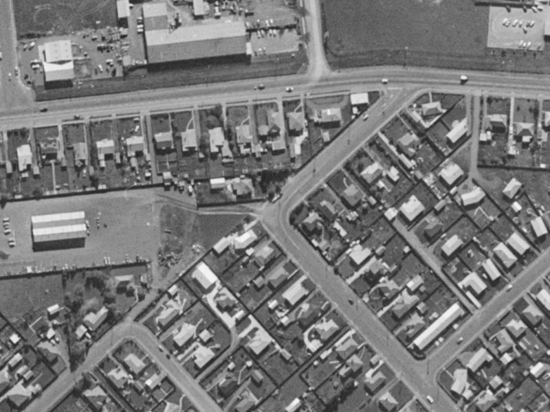 6A Neill Street from the air, 1970-1974