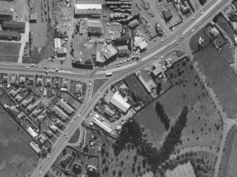 249 Main S Road from the air, 1970-1974