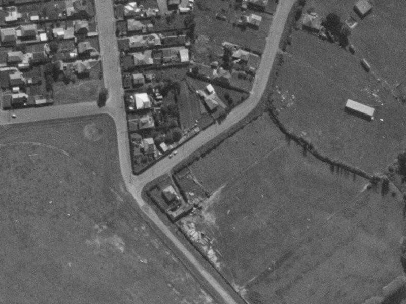 43 Washbournes Road from the air, 1970-1974