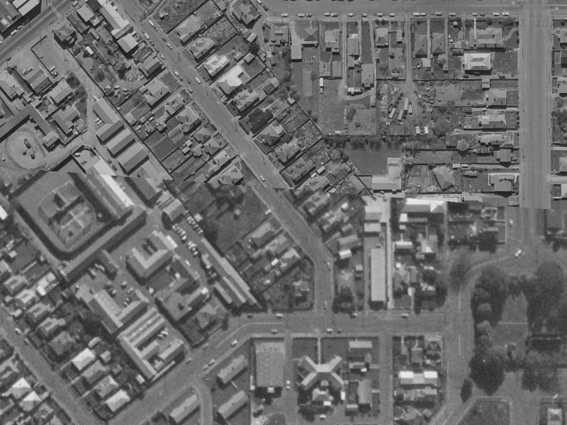 48-26 Dickens Street from the air, 1970-1974
