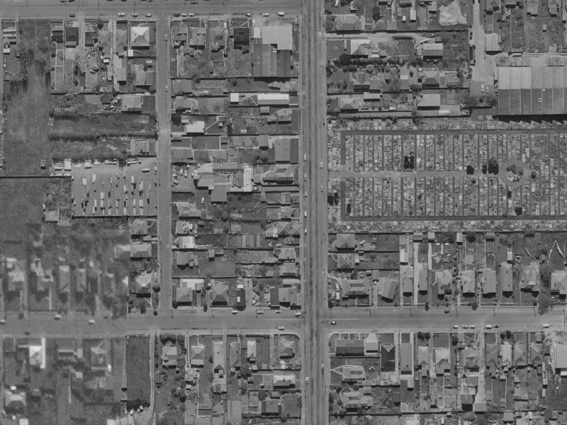 389 Selwyn Street from the air, 1970-1974