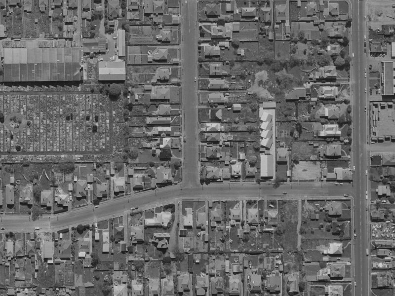 6 Braddon Street from the air, 1970-1974