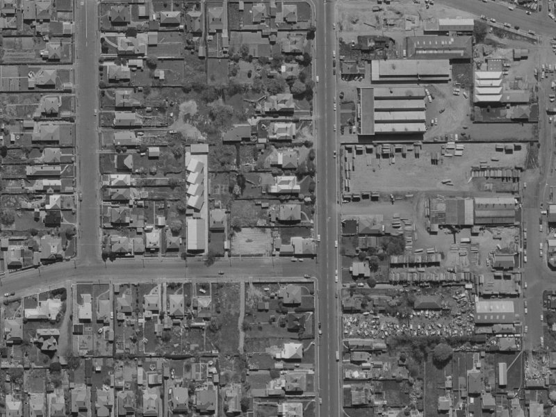 95A Antigua Street from the air, 1970-1974