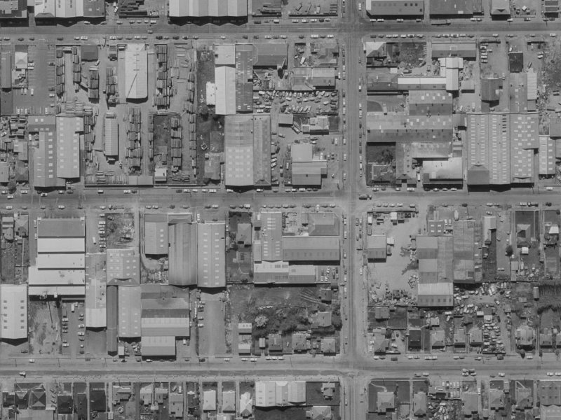 42 Kingsley Street from the air, 1970-1974