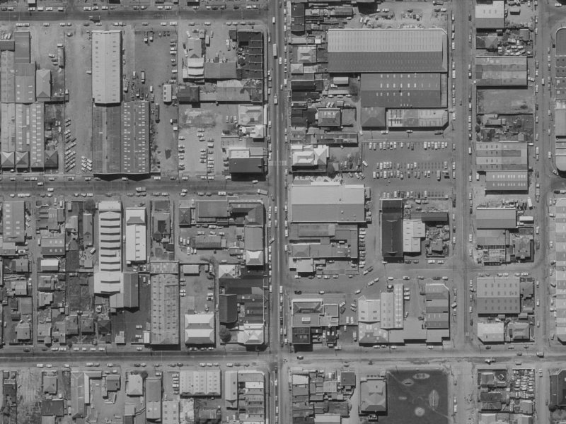428 Colombo Street from the air, 1970-1974