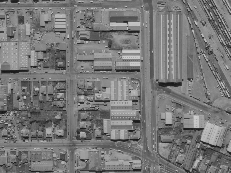 106 Kingsley Street from the air, 1970-1974