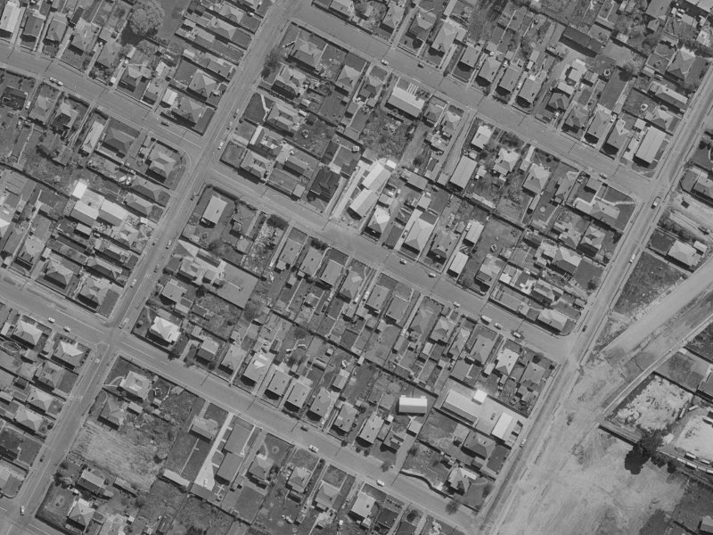 54 Grenville Street from the air, 1970-1974