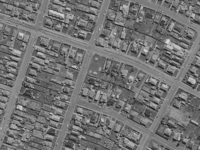 46 Charles Street from the air, 1970-1974