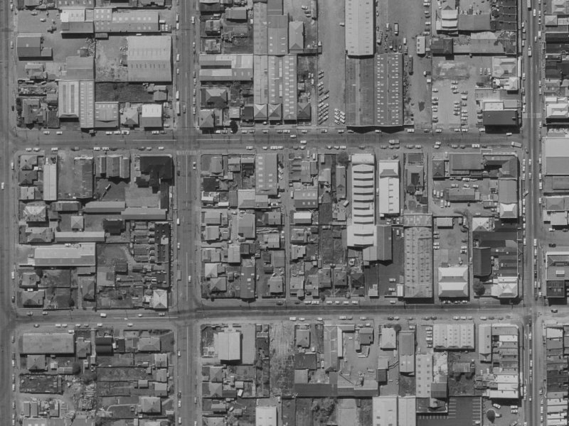 12 Dewsbury Lane from the air, 1970-1974