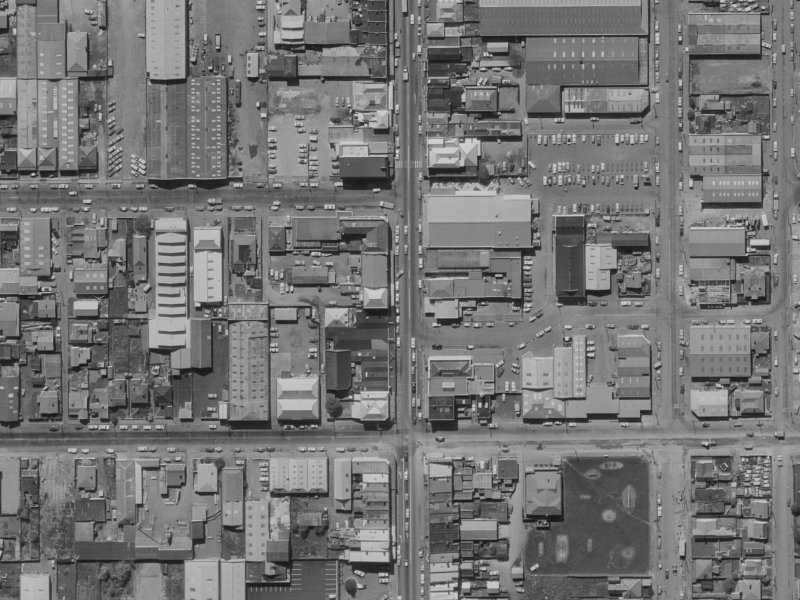 437A Colombo Street from the air, 1970-1974
