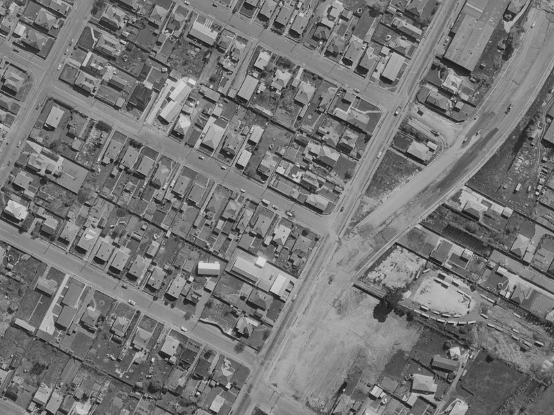 74 Grenville Street from the air, 1970-1974