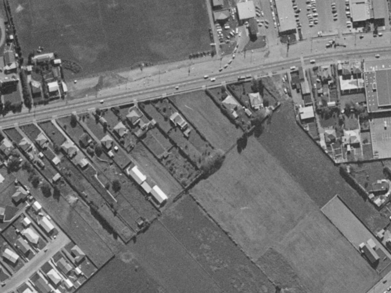 439 Main S Road from the air, 1970-1974