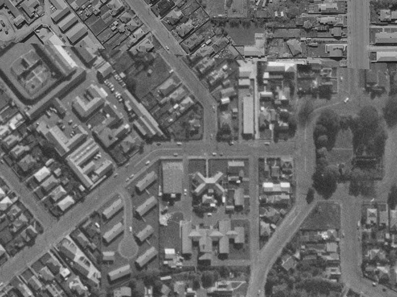 57B Poulson Street from the air, 1970-1974